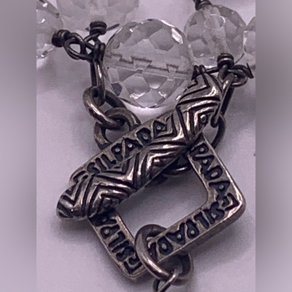 Silpada Vintage Sterling & Quartz Lariat Front Toggle Closure Necklace - Picture 15 of 16